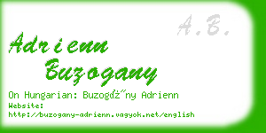 adrienn buzogany business card